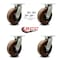 Service Caster 10'' Heavy Duty High Temp Phenolic Swivel Caster Set with Swivel Locks, 4PK CRAN-SCC-KP92S1030-PHRHT-BSL-4 - alternate 2